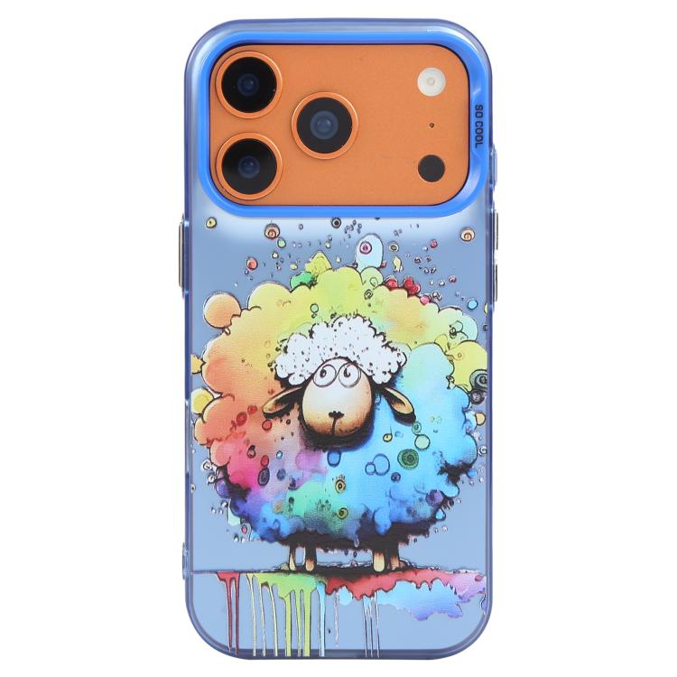 Capa para telemóvel PC + TPU da série pintura a óleo com padrão animal, Para iPhone 17