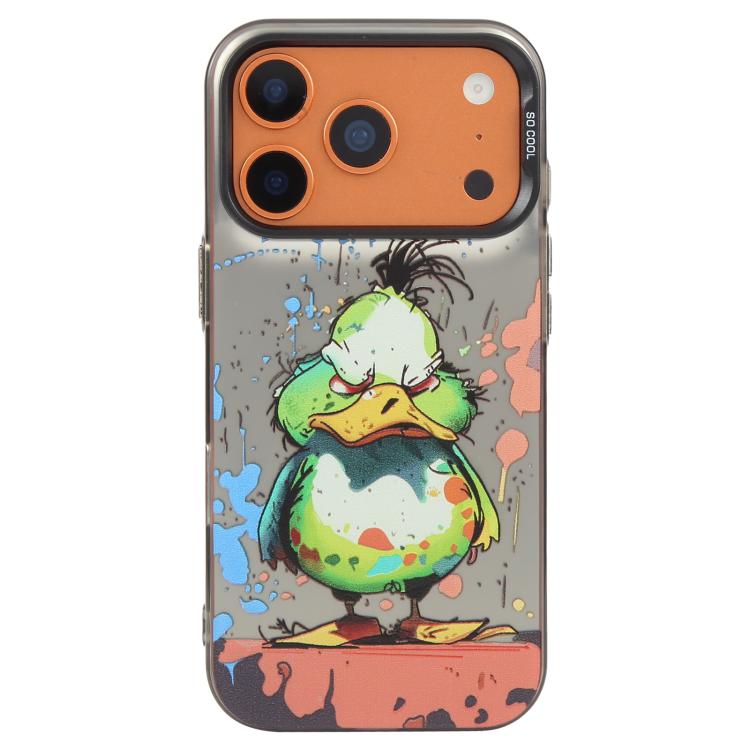 Capa para telemóvel PC + TPU da série pintura a óleo com padrão animal, Para iPhone 17