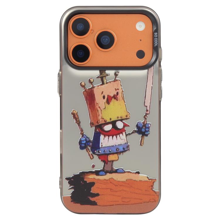 Capa para telemóvel PC + TPU da série pintura a óleo com padrão animal, Para iPhone 17 Pro