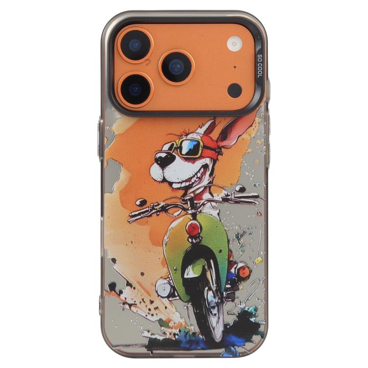 Capa para telemóvel PC + TPU da série pintura a óleo com padrão animal, Para iPhone 17