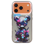 Capa para telemóvel PC + TPU da série pintura a óleo com padrão animal, Para iPhone 17