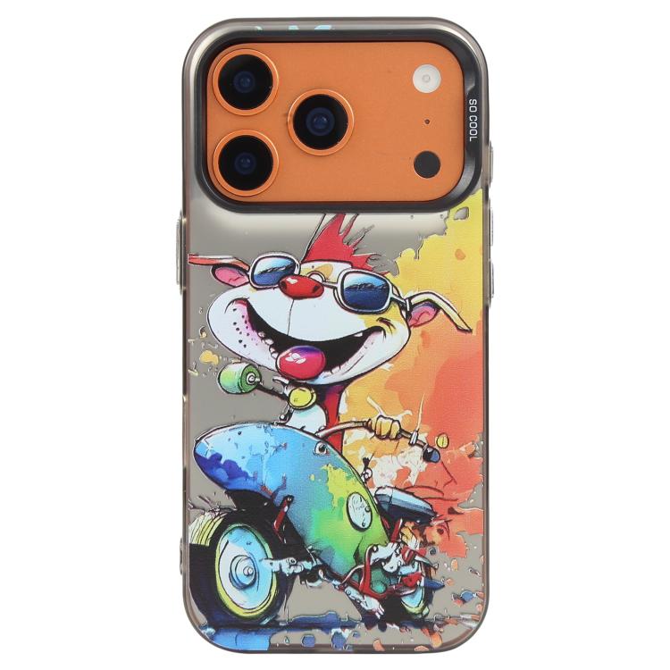 Capa para telemóvel PC + TPU da série pintura a óleo com padrão animal, Para iPhone 17 Pro