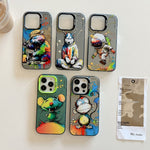 Capa para telemóvel PC + TPU da série pintura a óleo com padrão animal, Para iPhone 17 Pro