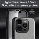Capa para telemóvel com parte traseira em pele magnética com toque de pele, para iPhone 14, para iPhone 14 Pro, para iPhone 14 Pro Max