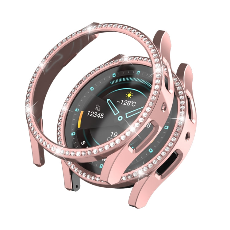 Capa protetora de relógio em PC oca com diamantes, para Samsung Galaxy Watch 6 44mm, para Samsung Galaxy Watch 6 40mm