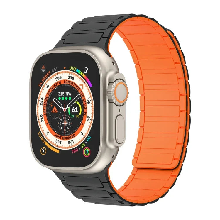 Correia de Relógio de Silicone com Loop Magnético, Para Apple Watch Series 9 45mm, Para Apple Watch Series 9 41mm, Para Apple Watch Ultra 49mm