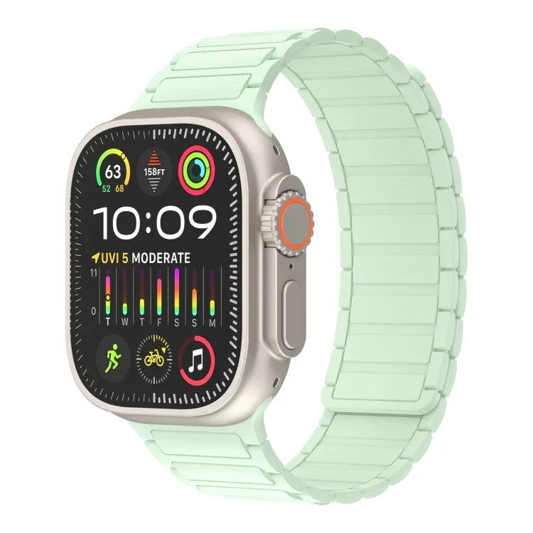 Correia de Relógio de Silicone com Loop Magnético, Para Apple Watch Series 9 45mm, Para Apple Watch Series 9 41mm, Para Apple Watch Ultra 49mm