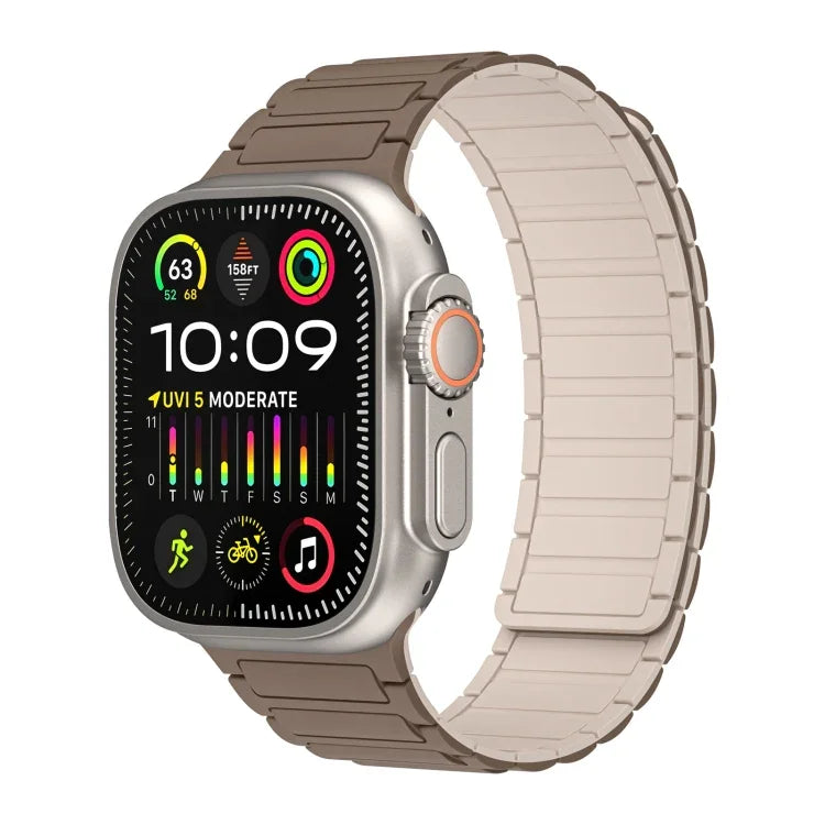 Correia de Relógio de Silicone com Loop Magnético, Para Apple Watch Series 9 45mm, Para Apple Watch Series 9 41mm, Para Apple Watch Ultra 49mm