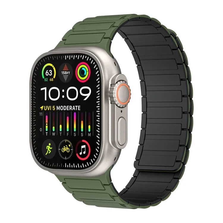 Correia de Relógio de Silicone com Loop Magnético, Para Apple Watch Series 9 45mm, Para Apple Watch Series 9 41mm, Para Apple Watch Ultra 49mm