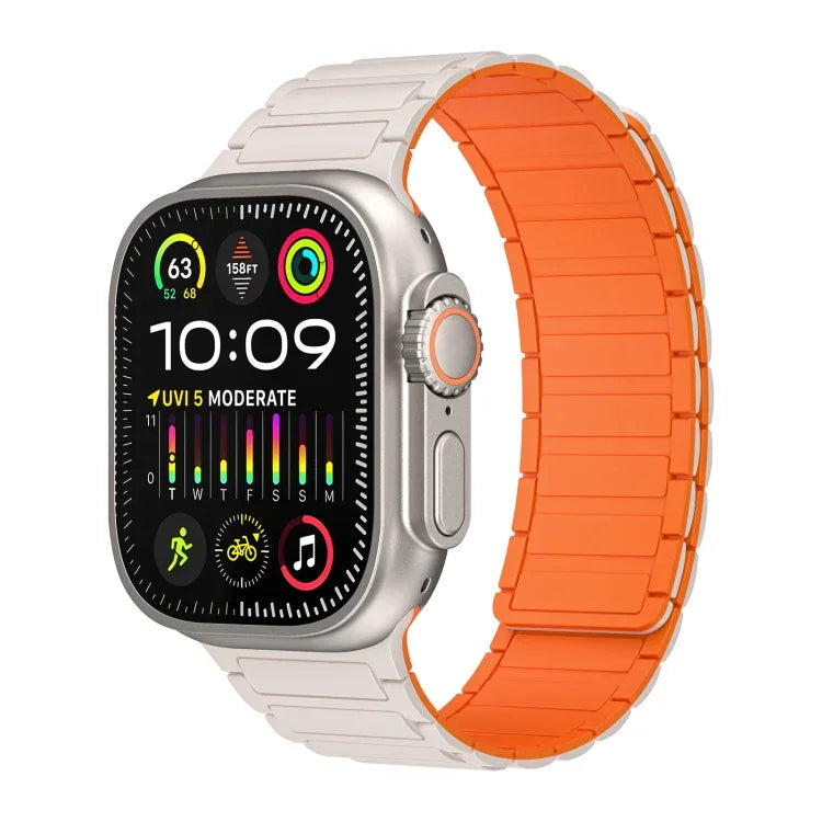 Correia de Relógio de Silicone com Loop Magnético, Para Apple Watch Series 9 45mm, Para Apple Watch Series 9 41mm, Para Apple Watch Ultra 49mm