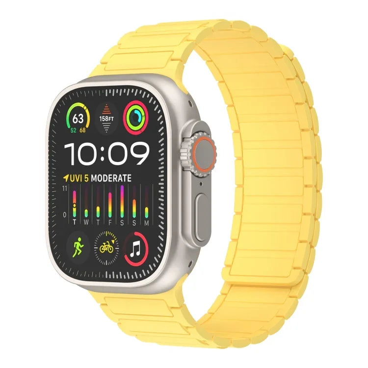 Correia de Relógio de Silicone com Loop Magnético, Para Apple Watch Series 9 45mm, Para Apple Watch Series 9 41mm, Para Apple Watch Ultra 49mm