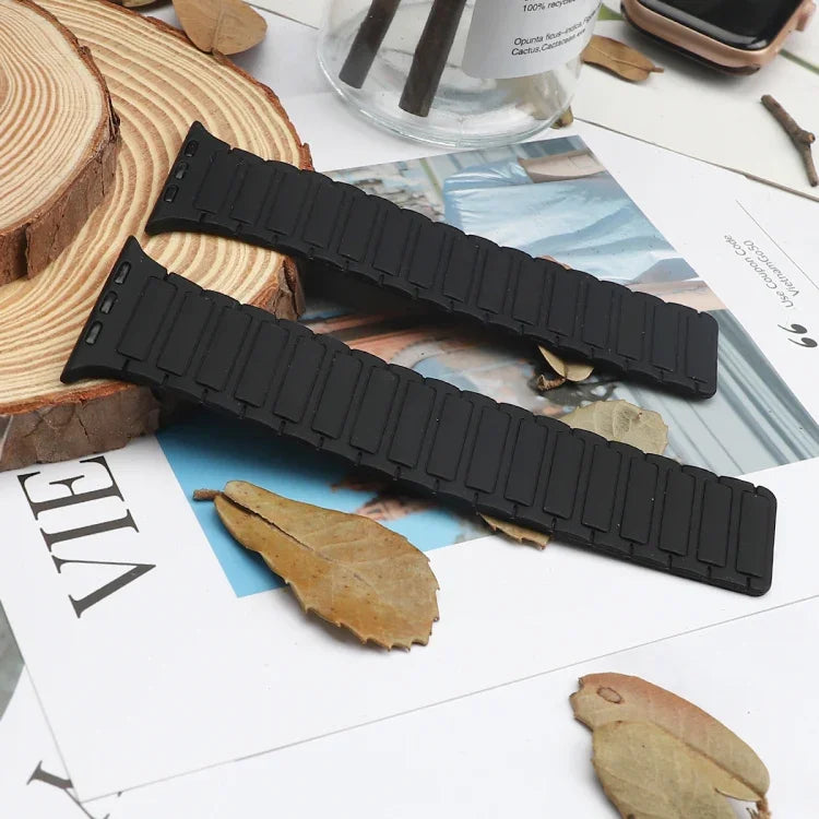 Pulseira de Silicone com Loop Magnético, Para Apple Watch Série 4 44mm, Para Apple Watch Série 4 40mm, Para Apple Watch Série 3 38mm