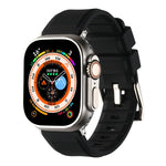 Pulseira de Relógio de Silicone com Duplo Anel, Para Apple Watch 3 38mm, Para Apple Watch 3 42mm, Para Apple Watch 2 42mm, Para Apple Watch 2 38mm