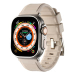 Pulseira de Relógio de Silicone com Duplo Anel, Para Apple Watch 3 38mm, Para Apple Watch 3 42mm, Para Apple Watch 2 42mm, Para Apple Watch 2 38mm