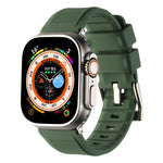 Pulseira de Relógio de Silicone com Duplo Anel, Para Apple Watch 3 38mm, Para Apple Watch 3 42mm, Para Apple Watch 2 42mm, Para Apple Watch 2 38mm