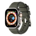 Pulseira de Relógio de Silicone com Duplo Anel, Para Apple Watch 3 38mm, Para Apple Watch 3 42mm, Para Apple Watch 2 42mm, Para Apple Watch 2 38mm