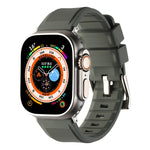 Pulseira de Relógio de Silicone com Duplo Anel, Para Apple Watch 3 38mm, Para Apple Watch 3 42mm, Para Apple Watch 2 42mm, Para Apple Watch 2 38mm