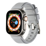 Pulseira de Relógio de Silicone com Duplo Anel, Para Apple Watch 3 38mm, Para Apple Watch 3 42mm, Para Apple Watch 2 42mm, Para Apple Watch 2 38mm