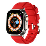 Pulseira de Relógio de Silicone com Duplo Anel, Para Apple Watch 3 38mm, Para Apple Watch 3 42mm, Para Apple Watch 2 42mm, Para Apple Watch 2 38mm