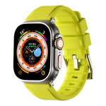Pulseira de Relógio de Silicone com Duplo Anel, Para Apple Watch 3 38mm, Para Apple Watch 3 42mm, Para Apple Watch 2 42mm, Para Apple Watch 2 38mm