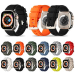Pulseira de Relógio de Silicone com Duplo Anel, Para Apple Watch 42mm, Para Apple Watch 38mm