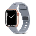 Correia de Relógio de Silicone com Fivela Quadrada às Riscas, Para Apple Watch Ultra 2 49mm, Para Apple Watch Series 9 45mm