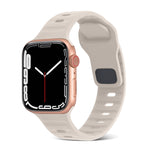 Correia de Relógio de Silicone com Fivela Quadrada às Riscas, Para Apple Watch Ultra 2 49mm, Para Apple Watch Series 9 45mm