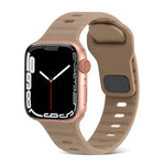 Correia de Relógio de Silicone com Fivela Quadrada às Riscas, Para Apple Watch Ultra 2 49mm, Para Apple Watch Series 9 45mm