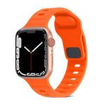 Correia de Relógio de Silicone com Fivela Quadrada às Riscas, Para Apple Watch Ultra 2 49mm, Para Apple Watch Series 9 45mm