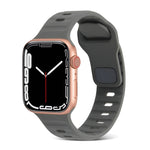 Correia de Relógio de Silicone com Fivela Quadrada às Riscas, Para Apple Watch Ultra 2 49mm, Para Apple Watch Series 9 45mm