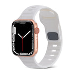 Correia de Relógio de Silicone com Fivela Quadrada às Riscas, Para Apple Watch SE 2023 44mm, Para Apple Watch SE 2023 40mm