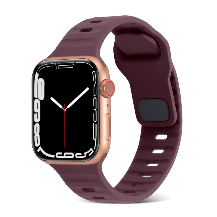 Correia de Relógio de Silicone com Fivela Quadrada às Riscas, Para Apple Watch SE 2023 44mm, Para Apple Watch SE 2023 40mm