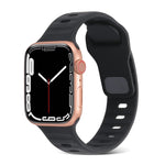 Correia de Relógio de Silicone com Fivela Quadrada às Riscas, Para Apple Watch SE 2023 44mm, Para Apple Watch SE 2023 40mm
