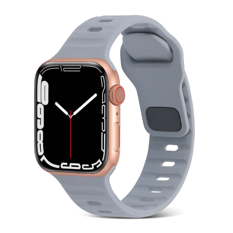 Correia de Relógio de Silicone com Fivela Quadrada às Riscas, Para Apple Watch SE 2023 44mm, Para Apple Watch SE 2023 40mm