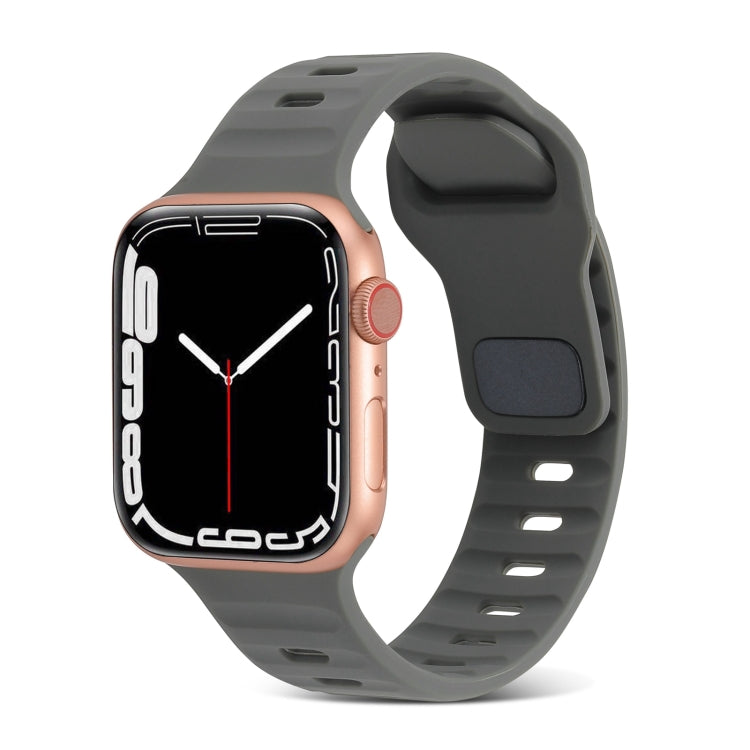 Correia de Relógio de Silicone com Fivela Quadrada às Riscas, Para Apple Watch SE 2023 44mm, Para Apple Watch SE 2023 40mm