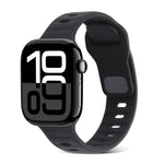 Correia de Relógio de Silicone com Fivela Quadrada às Riscas, Para Apple Watch Series 10 46mm, Para Apple Watch Series 10 42mm