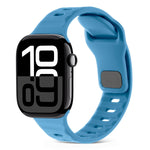 Correia de Relógio de Silicone com Fivela Quadrada às Riscas, Para Apple Watch Series 10 46mm, Para Apple Watch Series 10 42mm