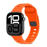 Correia de Relógio de Silicone com Fivela Quadrada às Riscas, Para Apple Watch Series 10 46mm, Para Apple Watch Series 10 42mm