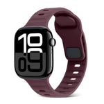 Correia de Relógio de Silicone com Fivela Quadrada às Riscas, Para Apple Watch Series 10 46mm, Para Apple Watch Series 10 42mm