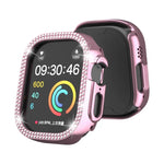 Caixa de Relógio PC Oca com Dupla Fileira de Diamantes, Para Apple Watch Ultra 2 / Ultra 49mm