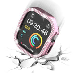 Caixa de Relógio PC Oca com Dupla Fileira de Diamantes, Para Apple Watch Ultra 2 / Ultra 49mm