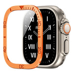 Filme Temperado Integrado com Moldura Metálica de Anel Numérico, Para Apple Watch Ultra 1 / 2 / 3 49mm