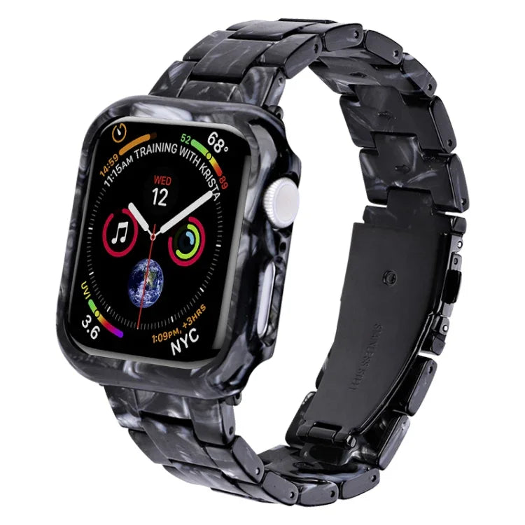 Kit de Caixa de Pulseira de Relógio em PC de Resina Impressa, Para Apple Watch Series 6/5/4/SE 44mm, Para Apple Watch Series 6/5/4/SE 40mm, Para Apple Watch Series 9 / 8 / 7 45mm, Para Apple Watch Series 9 / 8 / 7 41mm