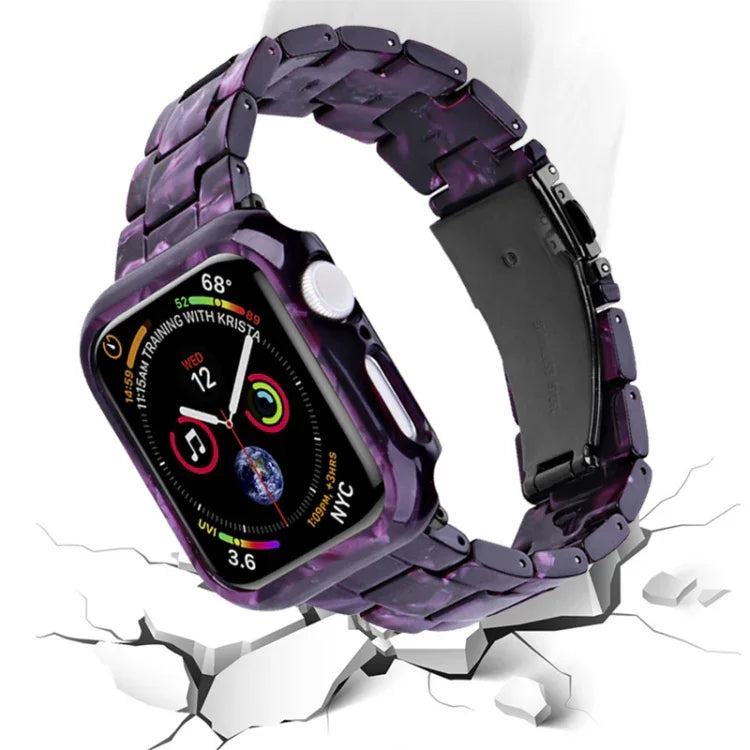 Kit de Caixa de Pulseira de Relógio em PC de Resina Impressa, Para Apple Watch Series 6/5/4/SE 44mm, Para Apple Watch Series 6/5/4/SE 40mm, Para Apple Watch Series 9 / 8 / 7 45mm, Para Apple Watch Series 9 / 8 / 7 41mm