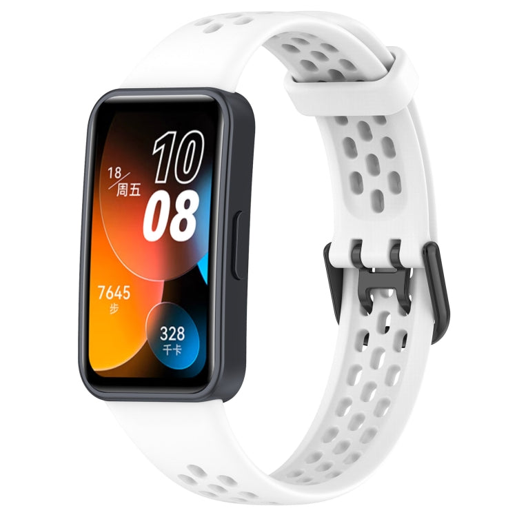 Solid Color Breathable Silicone Watch Band, For Huawei Band 10 / 9 / 8