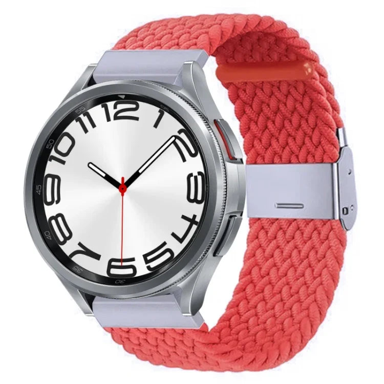 Pulseira de Relógio com Fivela em Metal Trançado de Nylon, Para Samsung Galaxy Watch 6 / 6 Classic