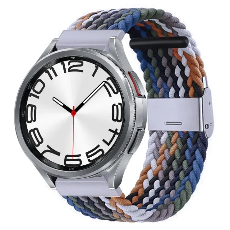 Pulseira de Relógio com Fivela em Metal Trançado de Nylon, Para Samsung Galaxy Watch 6 / 6 Classic