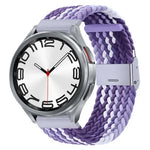 Pulseira de Relógio com Fivela em Metal Trançado de Nylon, Para Samsung Galaxy Watch 6 / 6 Classic
