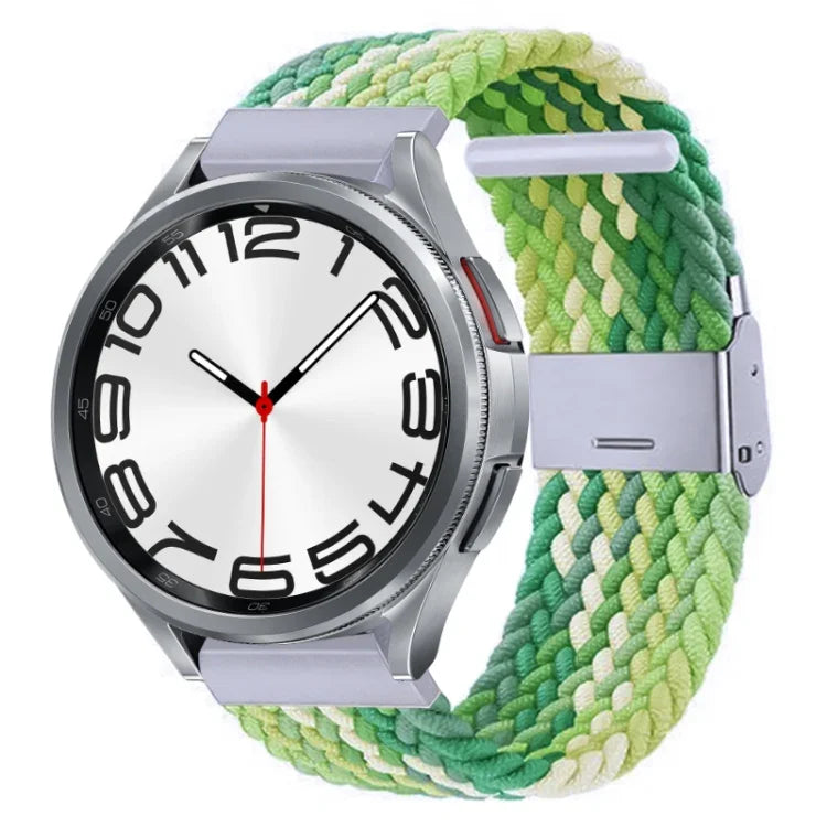 Pulseira de Relógio com Fivela em Metal Trançado de Nylon, Para Samsung Galaxy Watch 6 / 6 Classic