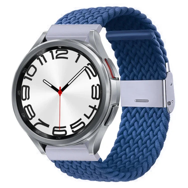 Pulseira de Relógio com Fivela em Metal Trançado de Nylon, Para Samsung Galaxy Watch 6 / 6 Classic